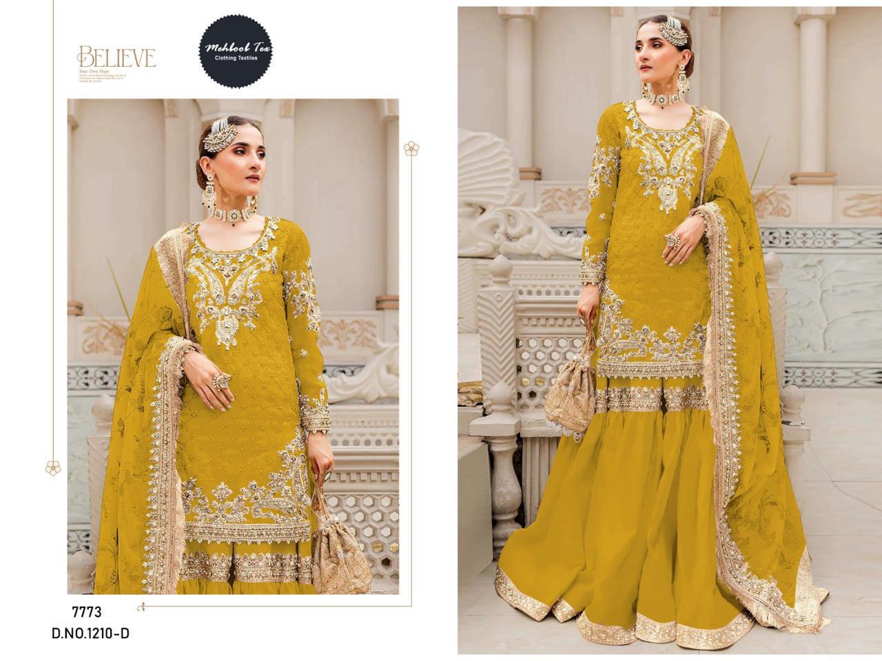 1210 Mehbbob tex Heavy Georgette Pakistani Suits Catalog